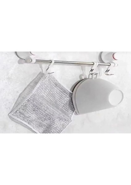 10 Adet Inox Bez Telli Bulaşık Bezi, Zor Kir Bezi, Mutfak Banyo Bezi Çift Katlı Tel Bez