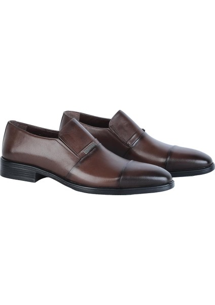 120460 Exclusıve Kahve Deri Erkek Klasik Ayakkabı