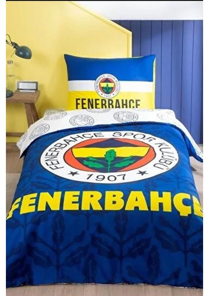 Lisanslı Tek Kişilik Nevresim Takımı Fenerbahçe Palamut