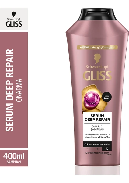 Schwarzkopf Gliss Serum Deep Repair Onarıcı Şampuan 400 Ml