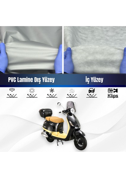 Ultra Shop Falcon Cooper 50 Efı Su Geçirmez Motosiklet Branda 4 Mevsime Uygun Motor Brandası