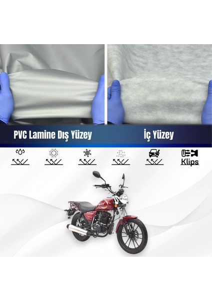 Ultra Shop Falcon Crown 150 Su Geçirmez Motosiklet Branda 4 Mevsime Uygun Motor Brandası