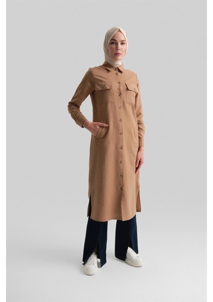 Tunik Elbise 24YD6404 Camel