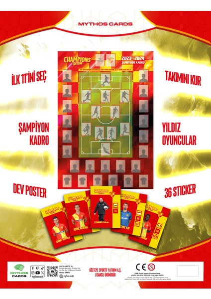 Mythos Cards Göztepe - The Champions Poster ve Çıkartma Seti