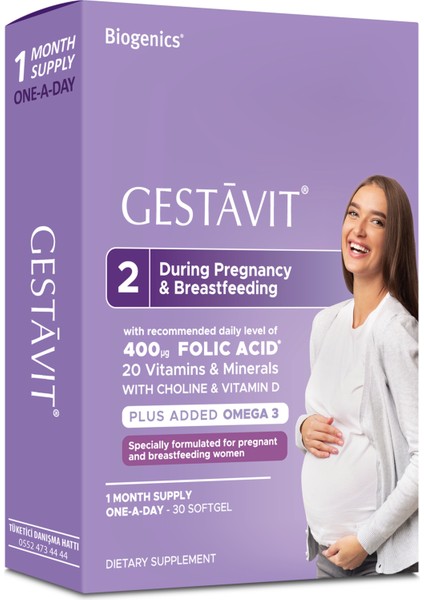 Pregnancy 30 Kapsül - Kolin, Folik Asit, Vitamin, Mineral Ve Omega-3