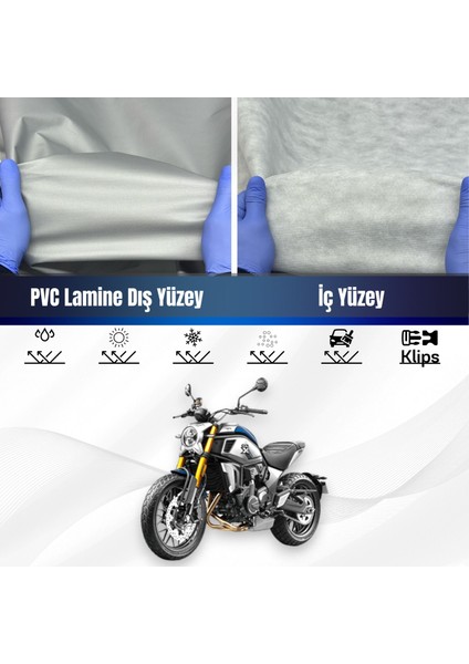 Ultra Shop Cf Moto 700 Cl-X Heritage 4 Mevsim Motosiklet Branda Su Geçirmez Motor Brandası
