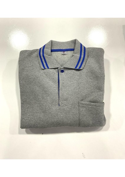 Polo Yaka Uzun Kollu 4 Mevsim Sweatshirt