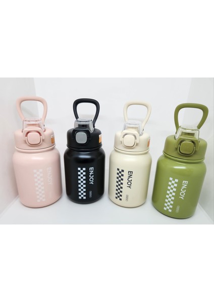 Hippo ST-8150 600ML Çelik Pipetli-Pipetsiz Kullanım Termos Matara Beyaz indirimleri