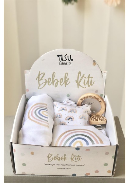 Pastel Rainbow Pamuk Bebek Hediye Kiti
