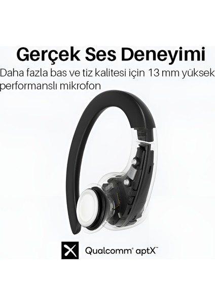 MoveBuds Siyah H1 Ultra Net Telefon Görüşmesi IPX8 5.2 Bluetooth Kulak İçi Kulaklık