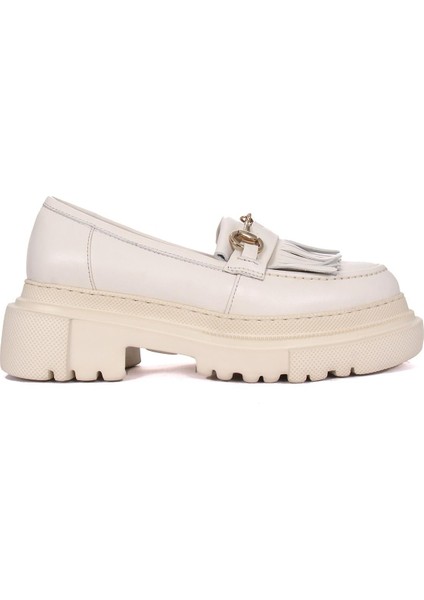 Santiago Kadın Loafer - Krem
