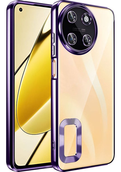 Realme 11 4g Kılıf Omega Logo Gösteren Silikon + Ekran Koruyucu