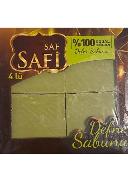 Saf Doğal Defne Sabunu 4'lü 600 gr