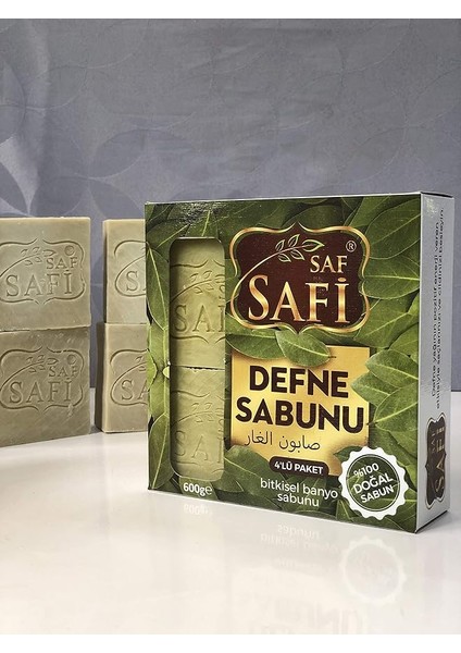 Saf Doğal Defne Sabunu 4'lü 600 gr modelleri