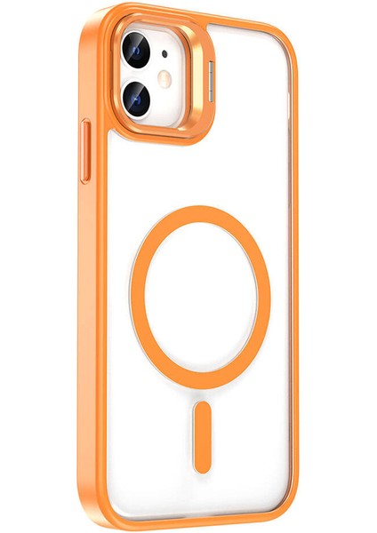 iPhone 11 Kılıf Magsafe Wireless Şarj Özellikli Standlı Zore Magsafe Klon Lensli Kapak fiyatları
