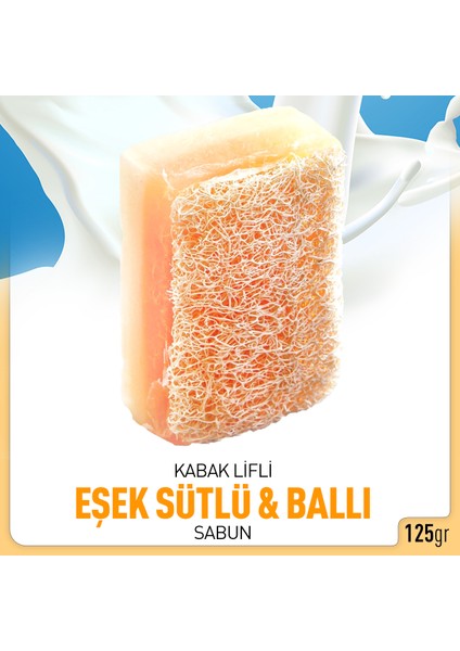Eşek Sütlü & Ballı Kabak Lifli Sabun 125 gr