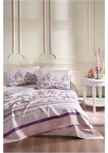 Çift Kişilik Ranforce Nevresim Takımı - Pampas Pembe