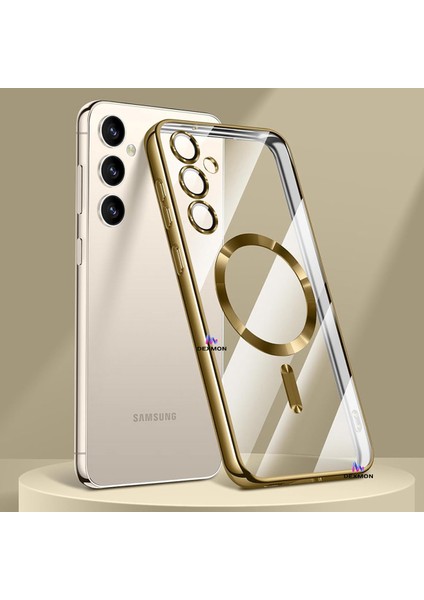 Samsung Galaxy S23 Fe Kılıf Kamera Lens ve Hoparlör Toz Korumalı Magsafe Şarj Özellikli Lüks Silikon