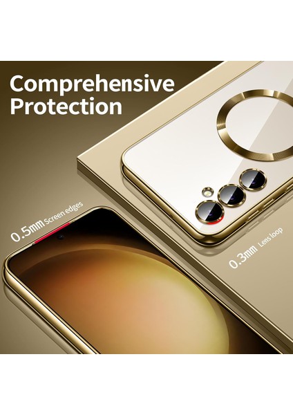 Samsung Galaxy S23 Fe Kılıf Kamera Lens ve Hoparlör Toz Korumalı Magsafe Şarj Özellikli Lüks Silikon