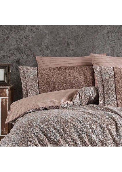 Çift Kişilik Poplin Nevresim Takımı - Silvana Kahve fiyatları
