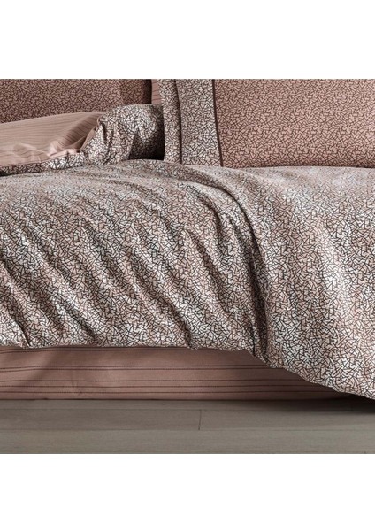 Çift Kişilik Poplin Nevresim Takımı - Silvana Kahve modelleri