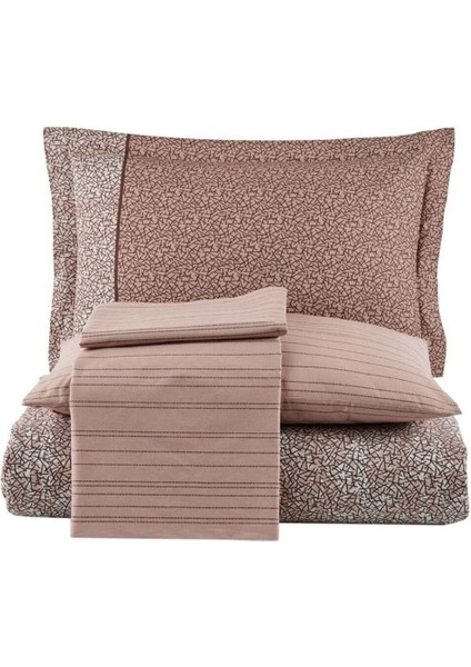 Çift Kişilik Poplin Nevresim Takımı - Silvana Kahve fırsatları