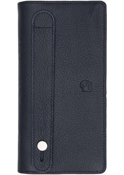 Hakiki Deri RFID Korumalı Telefonlu El Portföyü 804 - Lacivert fırsatları