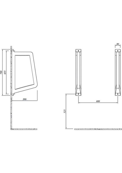 Optimum 70 x 39 cm Pisuvar Ara Bölme