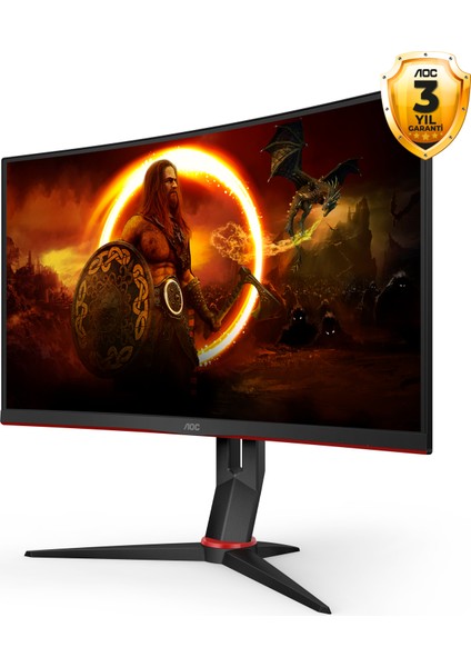 C27G2ZU/BK 27" 240Hz 0.5 ms (HDMI+Display) FreeSync Full HD Curved Monitör