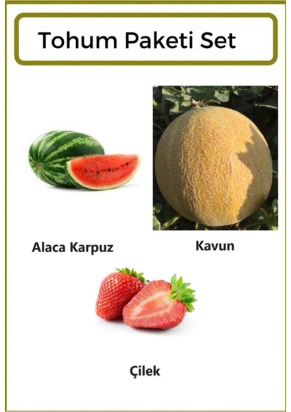 Yerli Karpuz- Kavun- Çilek Tohumu 300 Adet