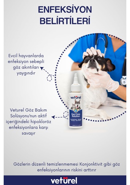 Göz Bakım Solüsyonu 2x100ml Kedi Göz Köpek Göz Temizleme Gözyaşı Lekesi