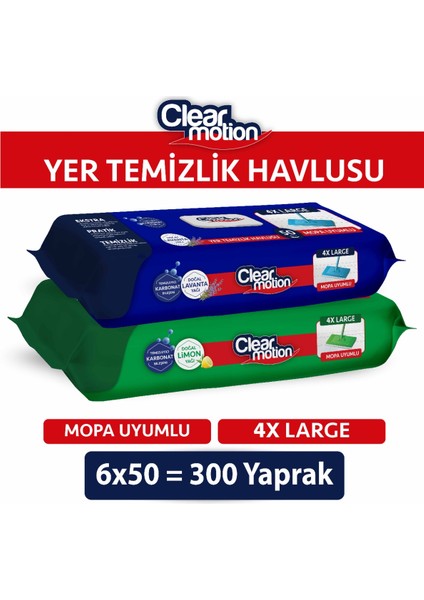 Clear Motion Yer Temizlik HAVLUSU(6X50) 300 Yaprak