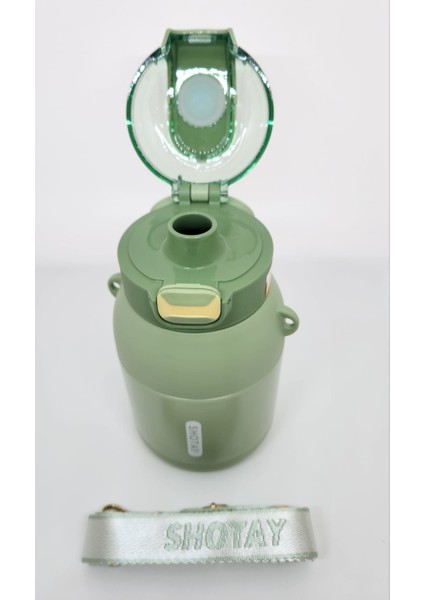 Dome ST-8081 800ML Çelik Pipetli-Pipetsiz Kullanım Termos Matara Yeşil