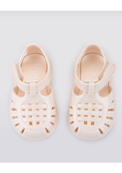 Tobby Gloss Çocuk Sandalet Ivory/ Krem Rengi