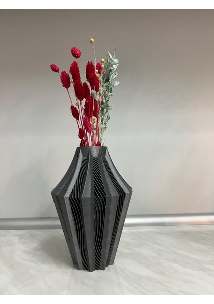 Deka Vase Dekoratif Modern Vazo Özel Tasarım 21 cm Yükseklik, 14 cm Genişlik - Deka Vase