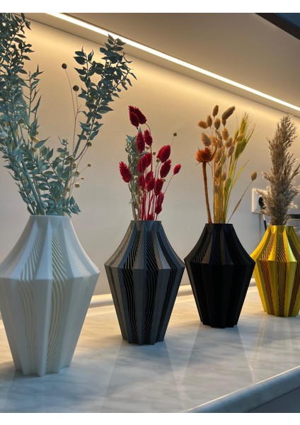 Deka Vase Dekoratif Modern Vazo Özel Tasarım 21 cm Yükseklik, 14 cm Genişlik - Deka Vase