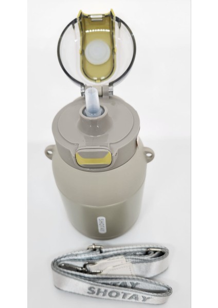 Dome ST-8081 800ML Çelik Pipetli-Pipetsiz Kullanım Termos Matara Gri