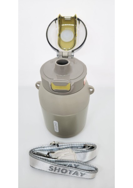 Dome ST-8081 800ML Çelik Pipetli-Pipetsiz Kullanım Termos Matara Gri