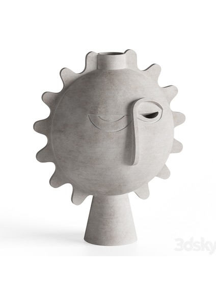 Aztek Güneş Vazo Sert Plastik 3'Lü Dekoratif Iskandinav Vazo Büyük Boy 25 cm modelleri