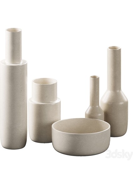 Vnye Iskandinav Vazo Büyük Boy 25 cm Sert Plastik 5'Li Dekoratif Iskandinav Vazo