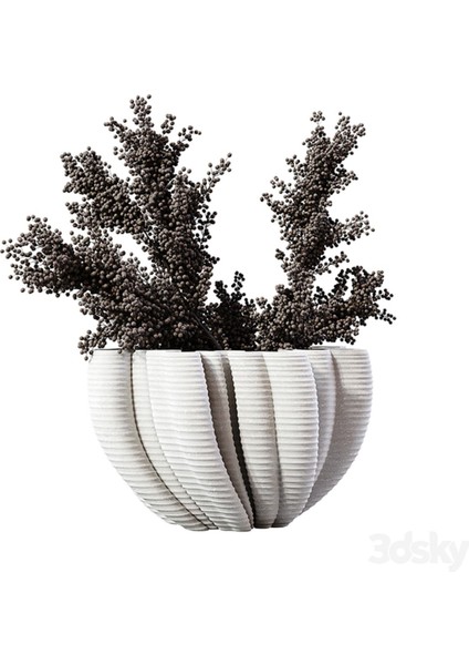 Twist Modern Vazo Büyük Boy 20 cm Sert Plastik Dekoratif Modern Vazo