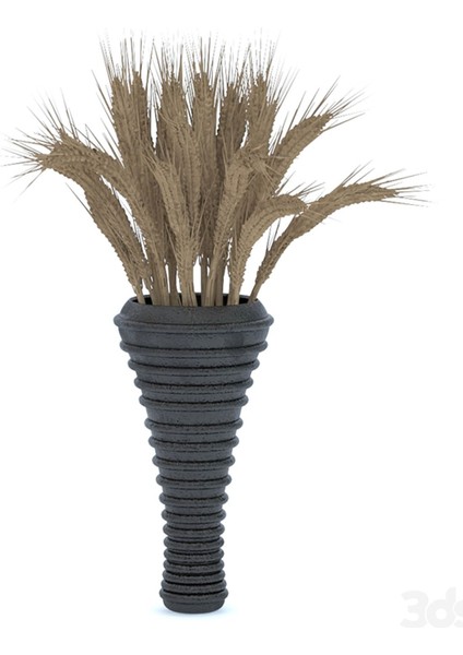 Coal Modern Vazo Büyük Boy 25 cm Dekoratif Sert Plastik Modern Vazo