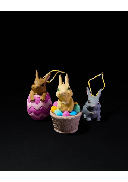 “El Oyması” Paskalya Süsleri 3'Lü - Yılbaşı Ağacı Süsü