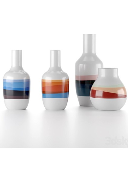 Lanix Modern Vazo Büyük Boy 25 cm Dekoratif Sert Plastik Modern Vazo 4'Lü Set