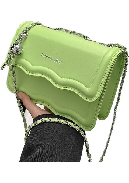 Zincir Çanta Tek Omuz Crossbody Küçük Kare Çanta (Yurt Dışından)