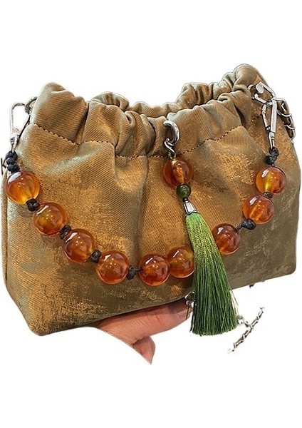 Boncuklu Çanta Zincir Omuz Crossbody Çanta (Yurt Dışından)