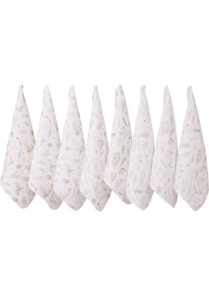 8'li Muslin Ağız Bezi - Garden Yeşil - 30 x 30 cm modelleri