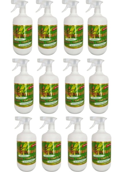 Kir Leke Çözücü Çok Amaçlı Genel Temizlik Konsantre 1 Litre x 12 Adet