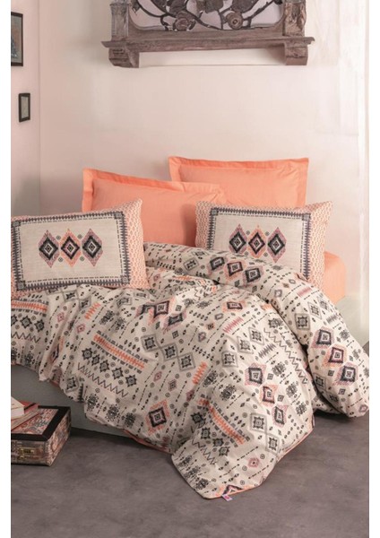 Etnich Nevresim Takımı Çift Kişilik - Kateri Somon