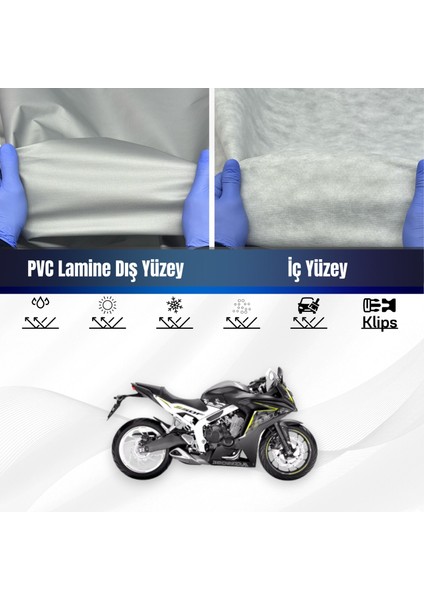 Ultra Shop Honda Cbr 650 F Su Geçirmez Motosiklet Branda 4 Mevsime Uygun Motor Brandası